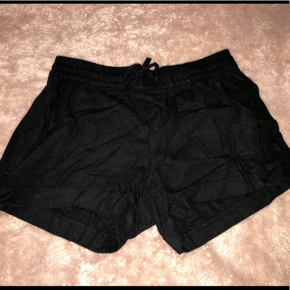 black shorts